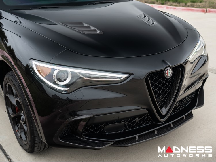 Alfa Romeo Stelvio Front V Shield Grill Frame + Emblem Frame Kit